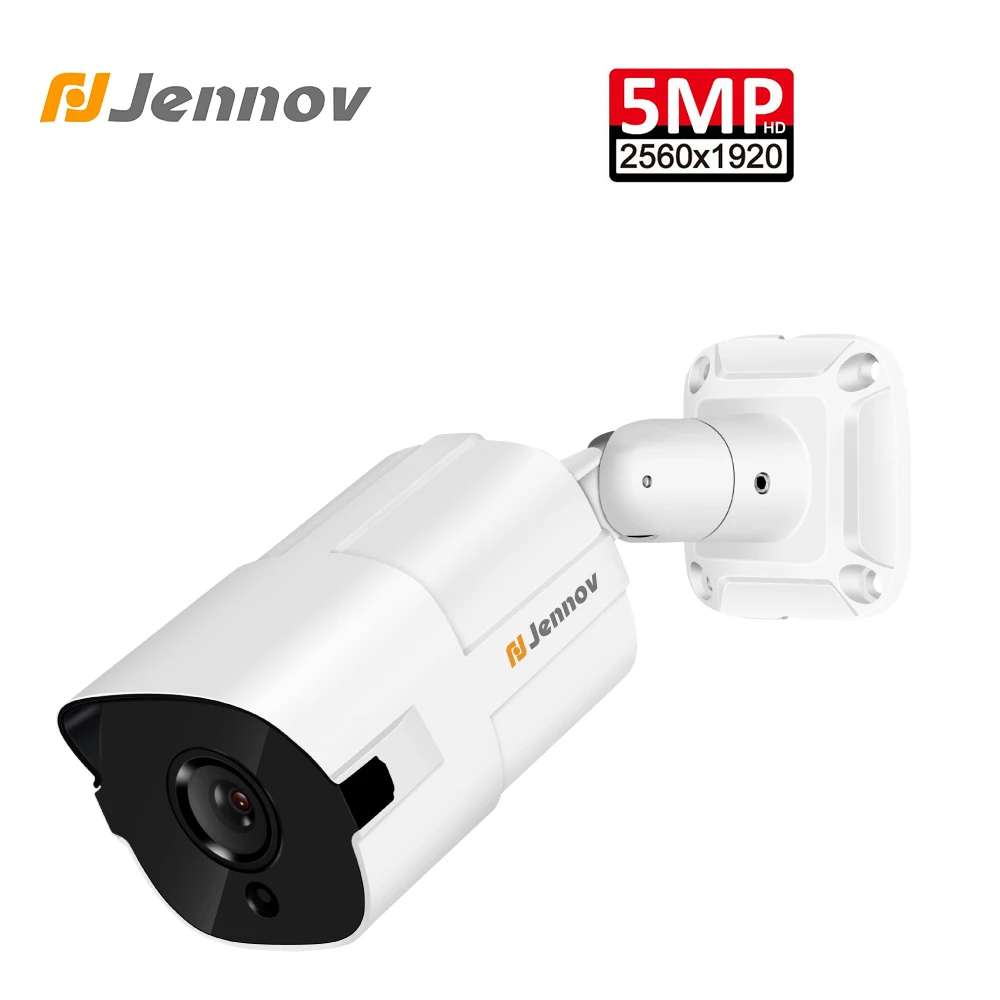 

Jennov 5MP HD IP Camera ONVIF Video Surveillance Security Camera CCTV Outdoor POE H.265 NVR Waterproof IP66 Metal Shell H.265