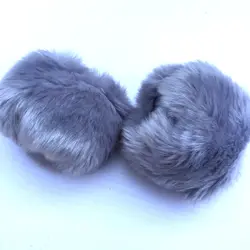 Для женщин теплые перчатки зима искусственный мех запонки Fabala милые