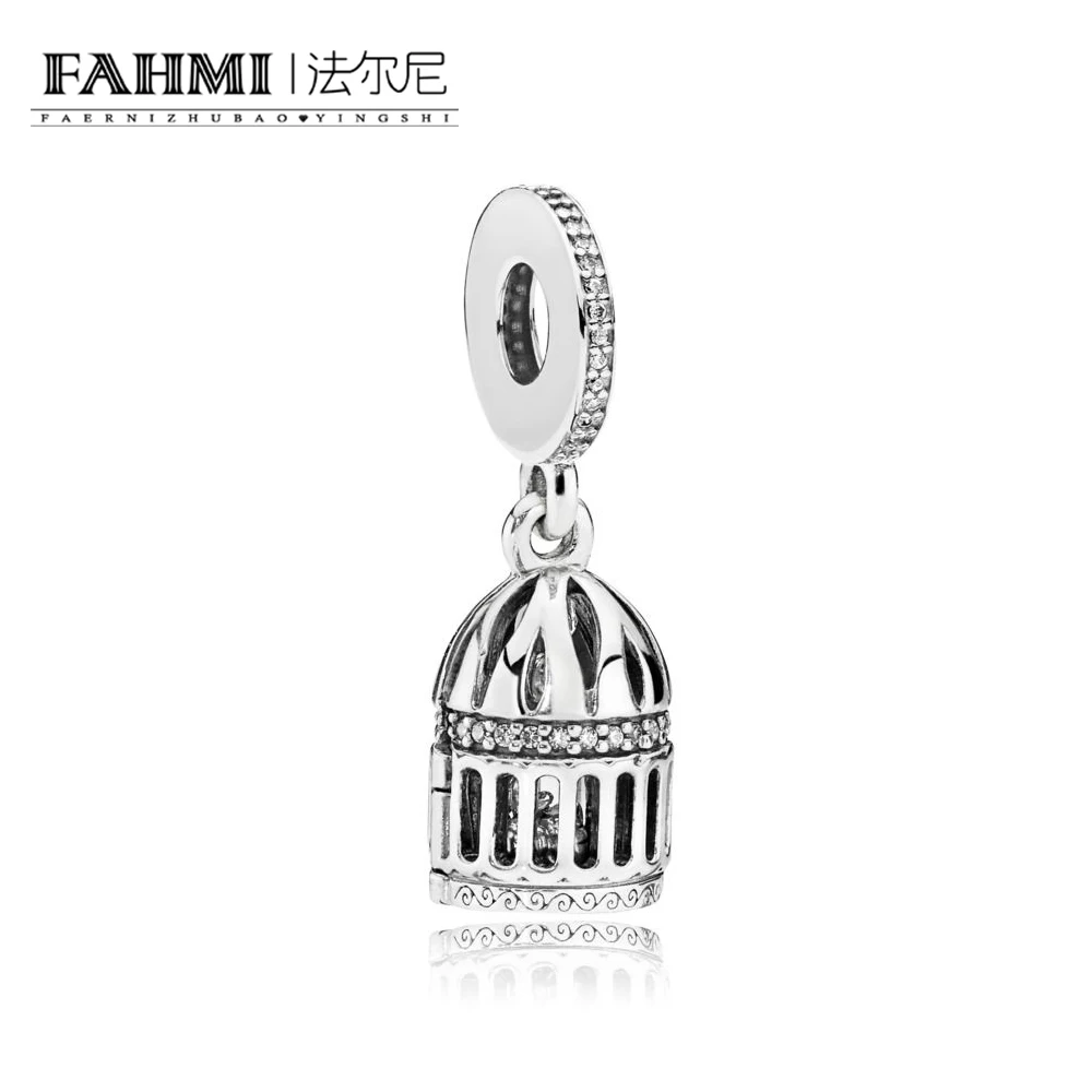 

FAHMI 100% 925 Sterling Silver FREE AS A BIRD HANGING CHARM Chic Colorful Beautiful Women Gift Jewelry Original 2018 797575CZ