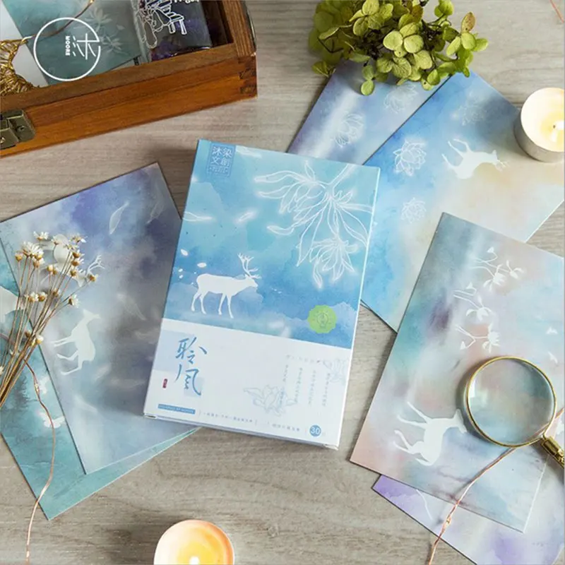 

30 pcs/lot creative cute unicorn Card Postcard Birthday greeting card Letter Envelope Gift Card Set Message Card