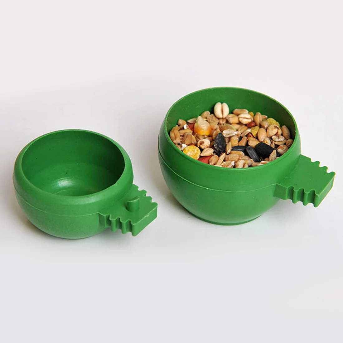 Круглая пластиковая клетка для попугаев кормушка воды и корма миска кормления