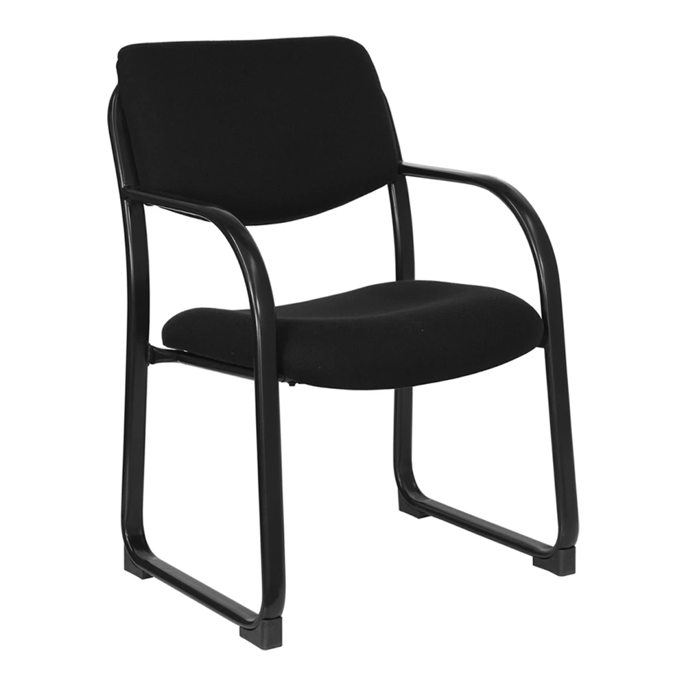 

Flash Furniture Black Fabric Executive Side Chair with Sled Base