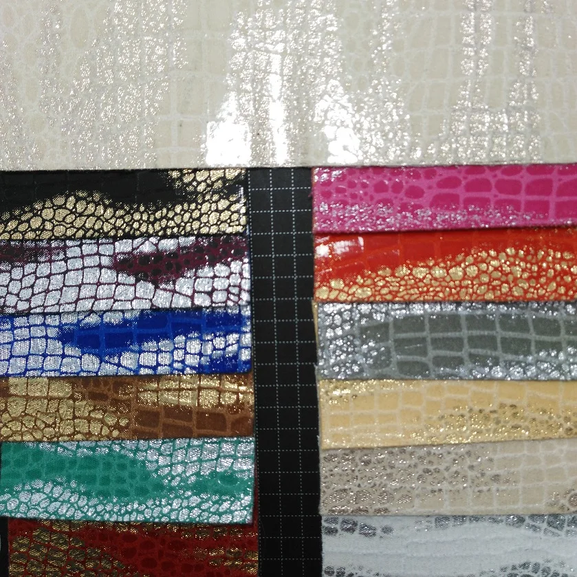 5 YARDS Synthetic Leather PU Leather,Metallic Snake Leather for DIY