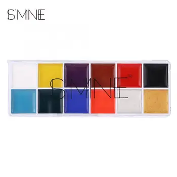 

12 Colors Oil Paint Face Body Painting Dramatic Special Effects Halloween Makeup Grease Paint Halloween Makeup Grease Paint