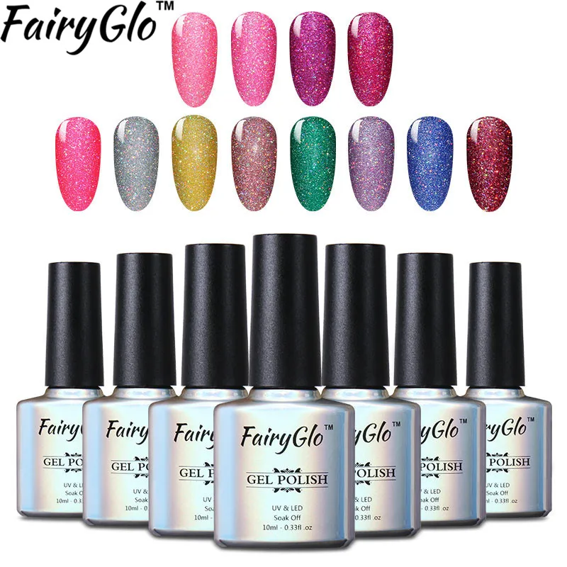 

FairyGlo Nail Art Tool Set 15pcs/lot Neon Bling Gel Nail Polish+Top Coat Base Coat+Buffer File Soak Off Vernis Semi Permanent