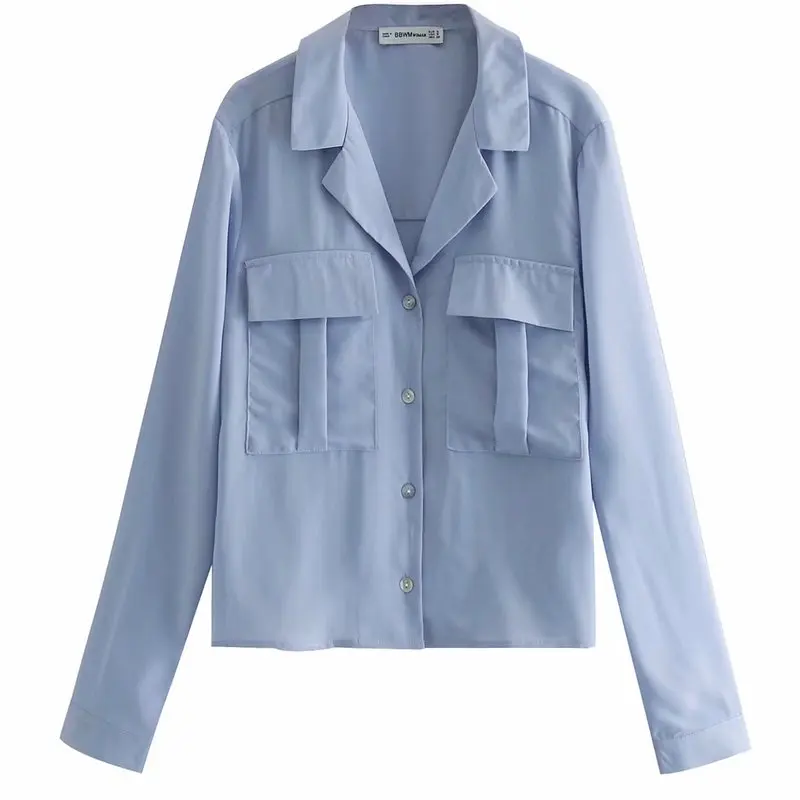 BB45-9275 European and American fashion pocket Jersey Shirt
