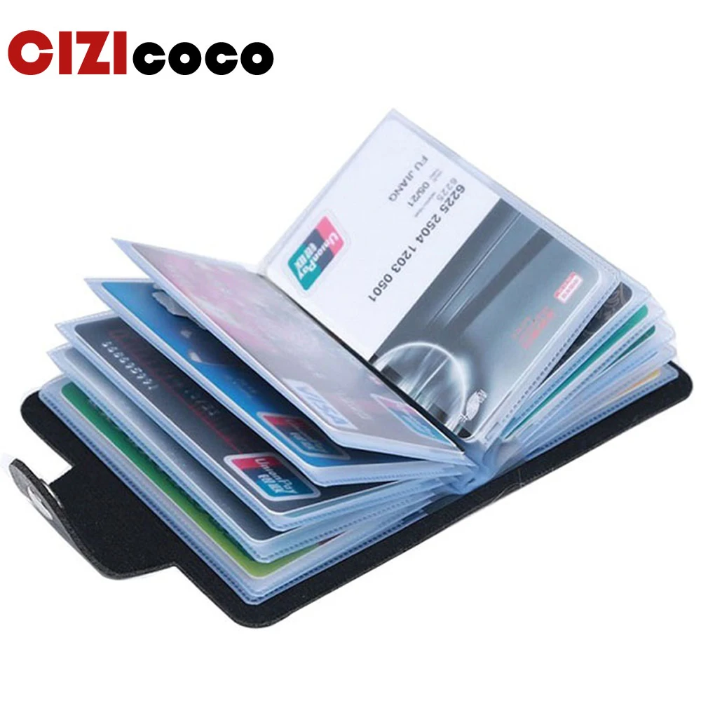 Wallet Card Holder Card Holder Credit Card Holder Credit Card Wallet Card Wallet ID Card Holder Wallet Card Bag Business Card Holder Fashion PU Leather Business Card Holder Organizer Hasp Men Women Bank Credit Card Holder Bag ID Wallet