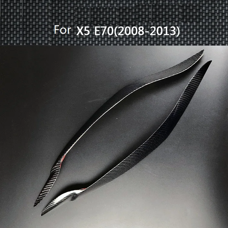 

YOOTOBO Carbon Fiber Headlights Eyebrows Eyelids for bmw x5 e70 Accessories Front Headlamp Eyebrows Car Styling