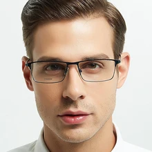 ELECCION Титан сплав очки рамки для мужчин Сверхлегкий квадратный близорукость рецепт Металл полный оптический безвинтовое очки прозрачные оправа для очков