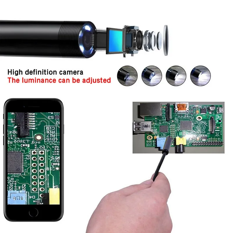 1200 P эндоскоп камера 2MP HD Wifi эндоскоп 2 м 3,5 м 7 м 10 м USB Инспекционная камера Водонепроницаемый Бороскоп камера жесткий кабель трубка