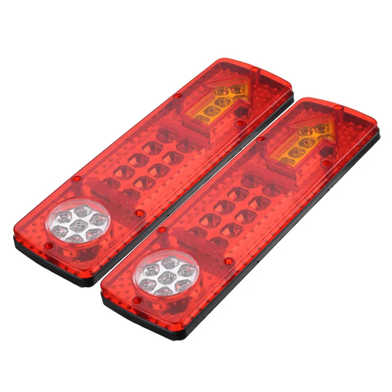 2x 12V 19 LED Trailer Truck Rear Tail Brake Stop Rear Reverse Auto Turn Light Indicator Reverse Lamp Turn Signal Lamp