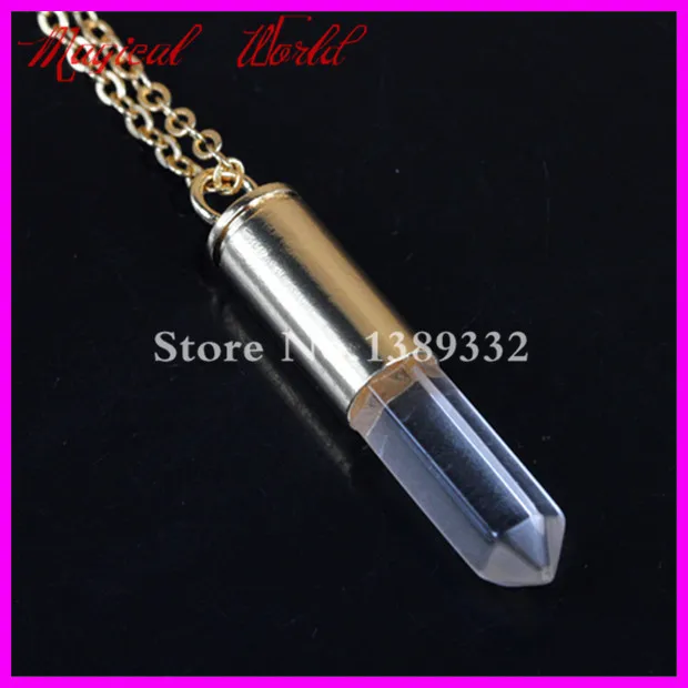 Nature Clear Crystal Quartz Gems Point Bullet Necklace Real Casing Pendant Drusy Druzy | Украшения и аксессуары