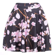 Новые винтажные сексуальные юбки летние женские 3D Персиковый Цветок цифровые юбки с принтом