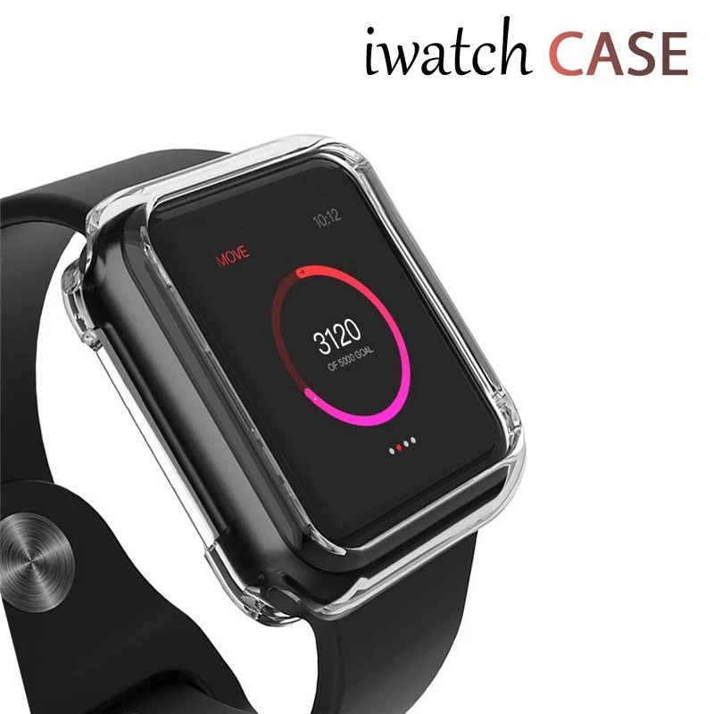 Accessory for Apple Watch Case 44mm 40mm Soft TPU Ultra-Slim Anti-fall Protective Cover for iWatch Series 4