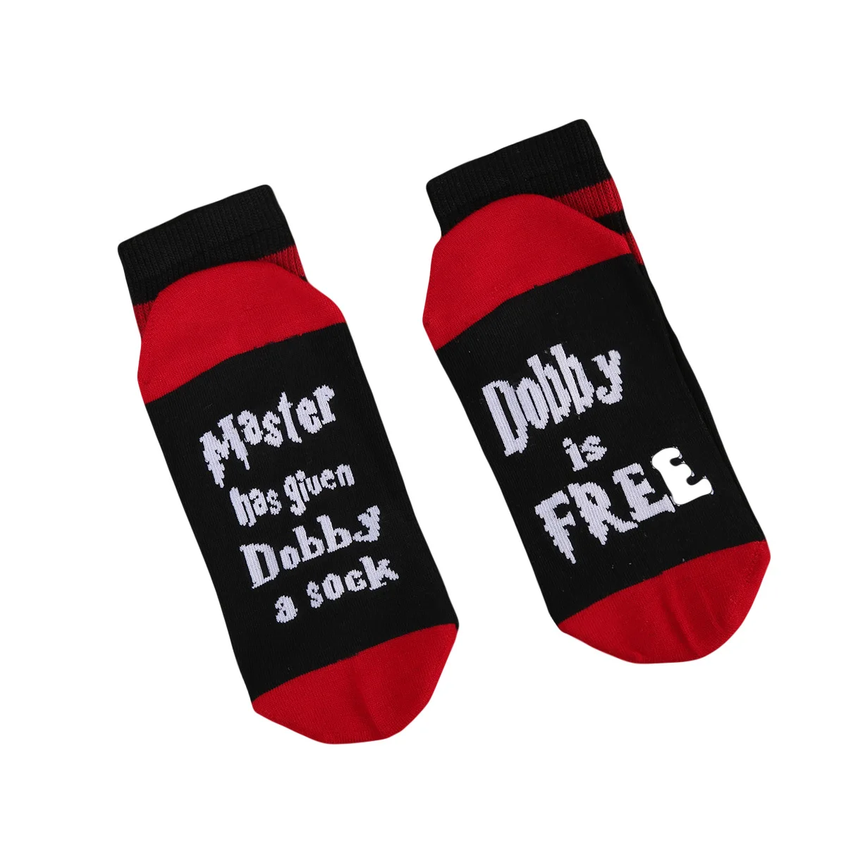 Подробнее о носки Добби унисекс. Мастер подарил Добби носок Добби бесплатно Теплый горячий Повседневный модный - Цвет: Красный