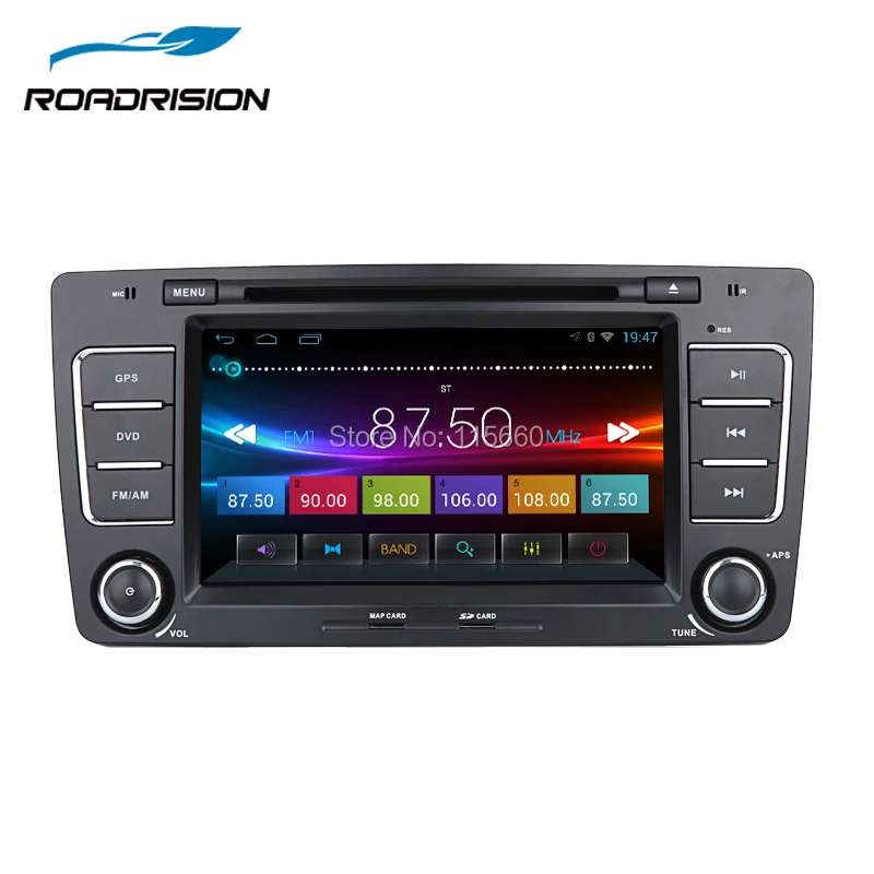 RoadRision 2Din Android 6 0 четырехъядерный 7 дюймовый автомобильный DVD плеер для Skoda Octavia 2009