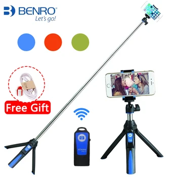 

Benro MK10 Handheld&Tripod Combo Selfie Stick with Bluetooth Remote&GoPro Adapter For iPhone 7 8 Plus X Samsung S10 Huawei Gopro