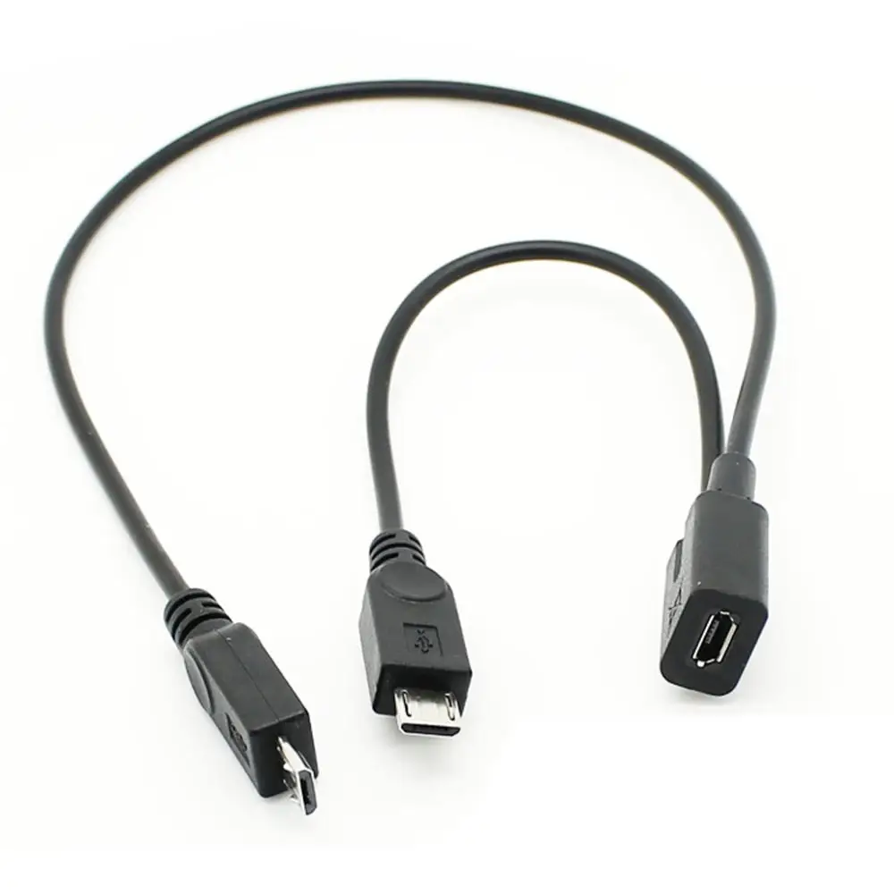Разветвитель Micro USB Мама на 2 папа Удлинительный зарядный кабель для Galaxy S5 i9600 S4 I9500