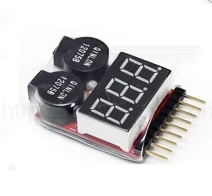 

2pcs voltage digital Indicator for rc battery Lipo Battery Tester low pressure/voltage alarm battery display