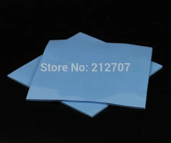 2 шт./компл. 100X100x1,0 мм синий теплопроводная паста соединений прокладки для отвода тепла