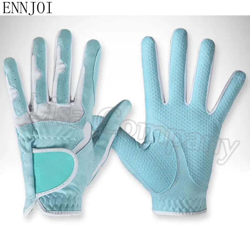 Одна пара Нескользящие дышащие износостойкие солнцезащитный крем Для женщин гранулы superfiber Ткань Перчатки для гольфа Спортивные перчатки