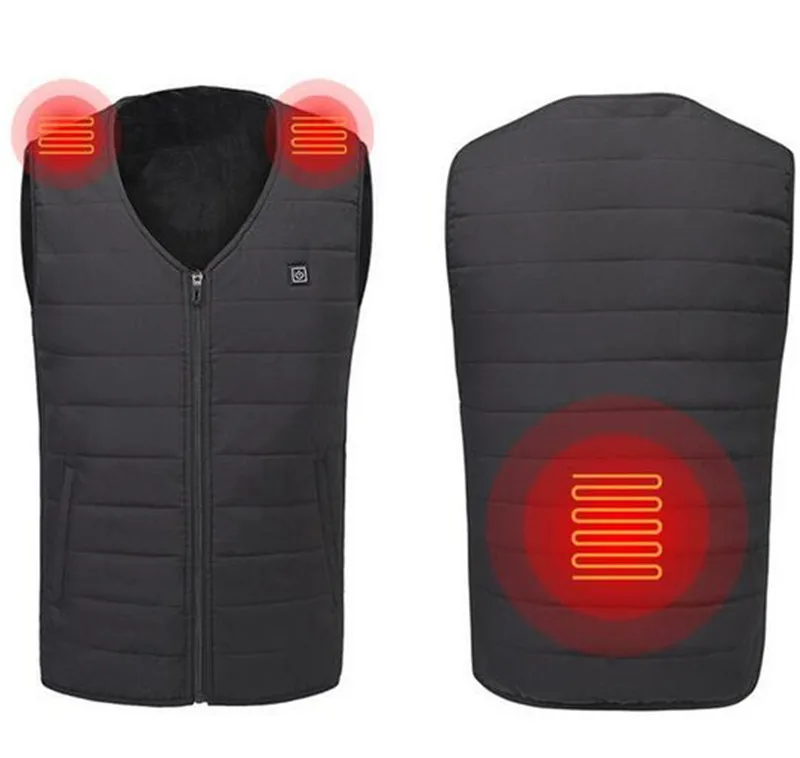 Nueva chaqueta de la motocicleta de las mujeres de los hombres de infrarrojos USB calefacción chaleco chaqueta de montar Moto Otoño Invierno de ropa térmica