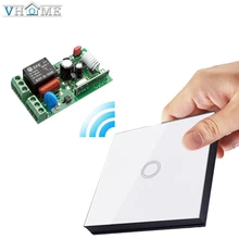 

Vhome Wireless touch remote control 433MHZ wall panel&AC170-240V 5A Wireless receiver For Bedroom Ceiling Lights Wall Lamps
