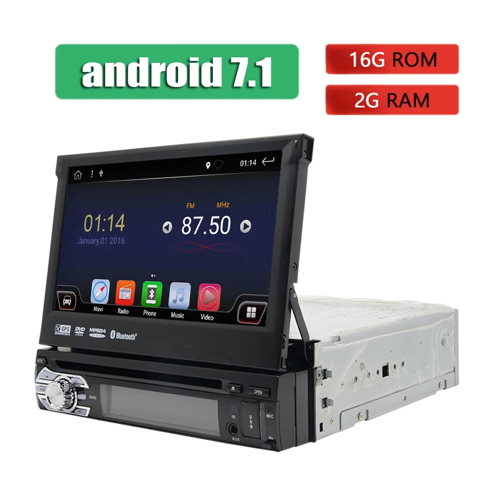 Автомобильный DVD плеер Android 1 Din GPS навигация Wi Fi 3G 4G стерео сенсорный экран