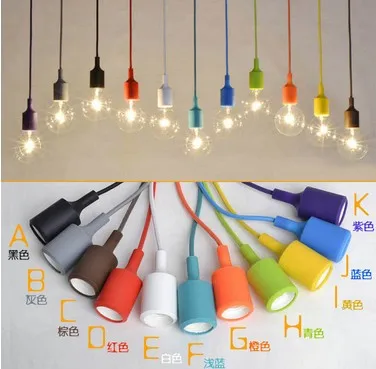 

Simple Color Plastic Droplight Modern Edison Bulb Pendant Light Fixtures For Dining Room Bar Hanging Lamp Indoor Lighting