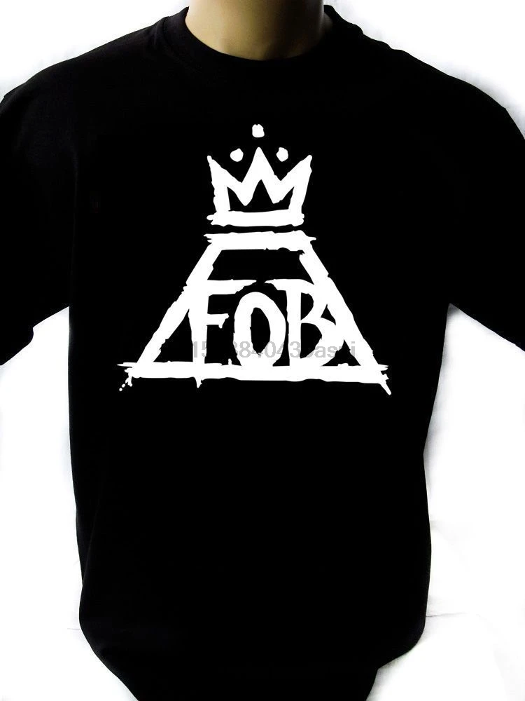 

Fall Out Boy FOB Mens Black Rock T-shirt NEW Sizes S-XXXL