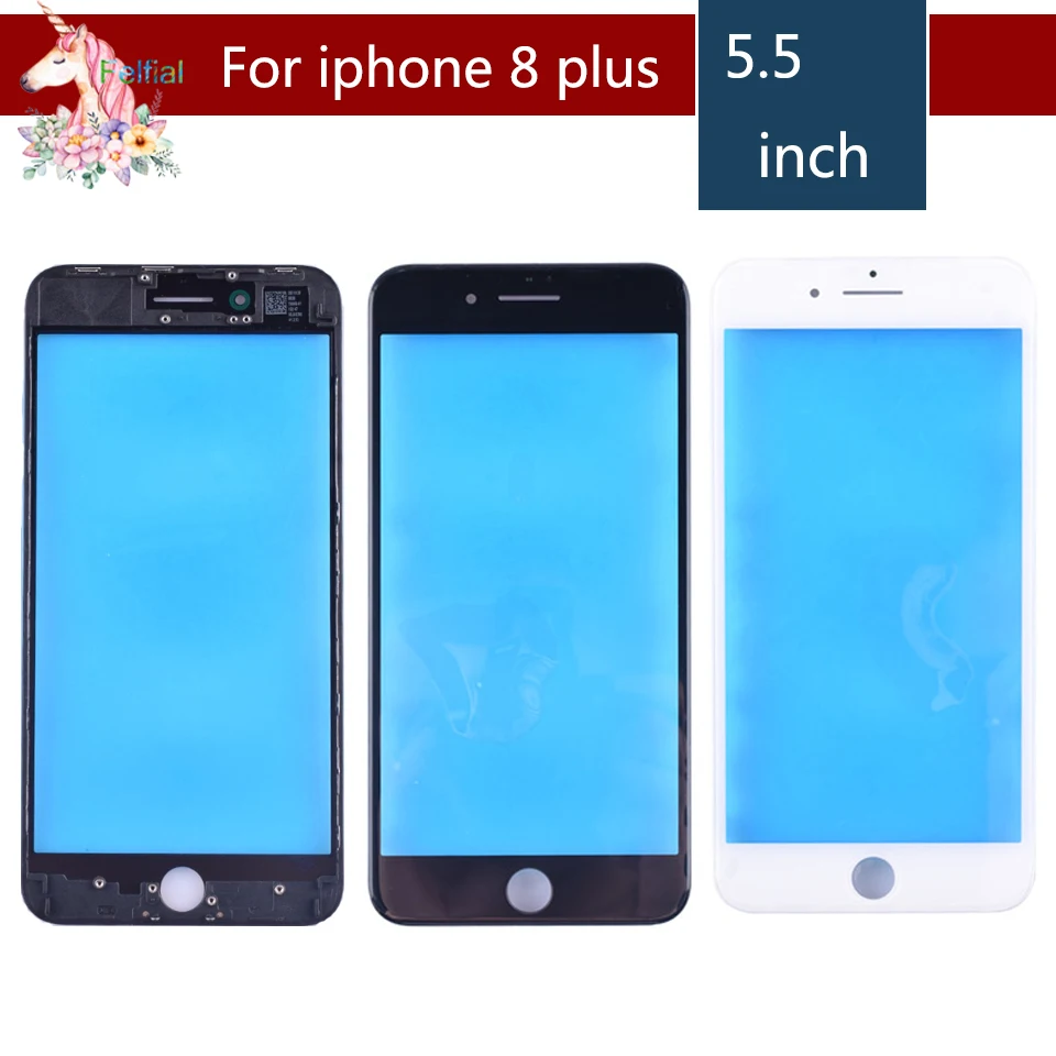 Для iPhone 6 6G/г/7 plus/8 г/8 плюс Сенсорный экран планшета объектив спереди стекло ЖК дисплей Панель с рамки ободок Замена