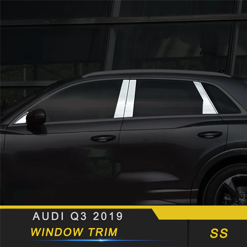 

For Audi Q3 2019 Car Styling Gate Door Window Cover Frame Trim Sticker Exterior Accessories