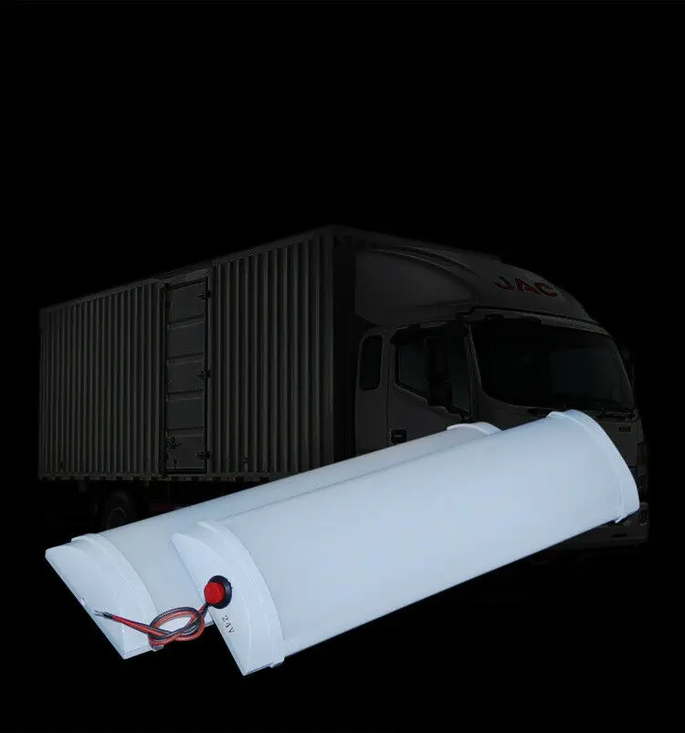 2x12 V светодиодный куполообразная крыша для грузовика, потолочный внутренний свет, белая полоса, бар, освещение, вкл/выкл, переключатель для автомобиля, автомобиль, Vans автобус-фургон
