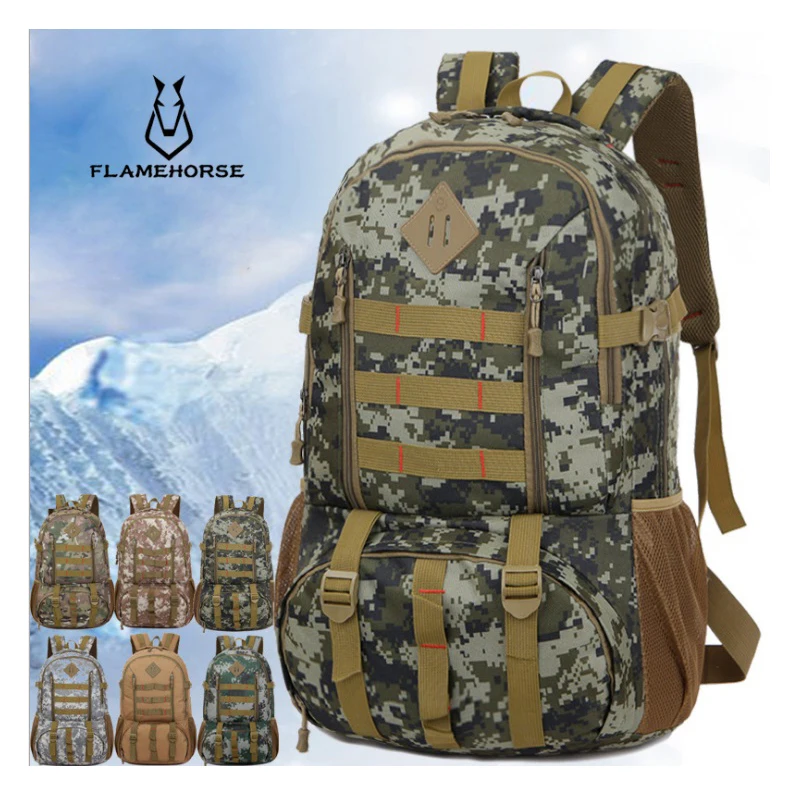 

50L Camouflage Tactical backpack Outdoor Bag Trekking Camping Climbing Backpack Waterproof Shockproof Tearing Resistance