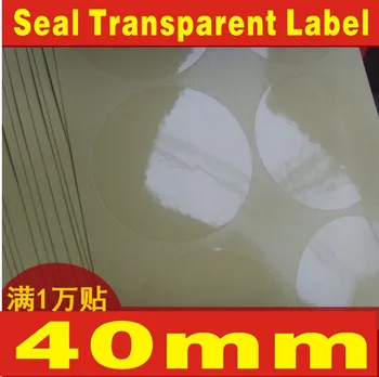 

5000 PCS 40mm Seal Transparent Label Adhesive Label