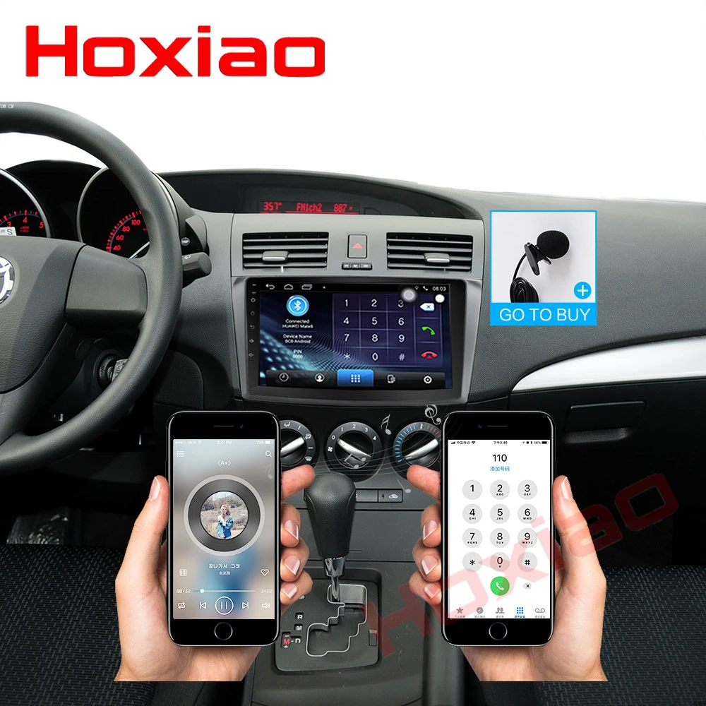 Top Android Car Radio for  Mazda 3  Mazda3 2004-2009 1024*600 Quad Core wifi Bluetooth video audio Multimedia 2 din car dvd player 4