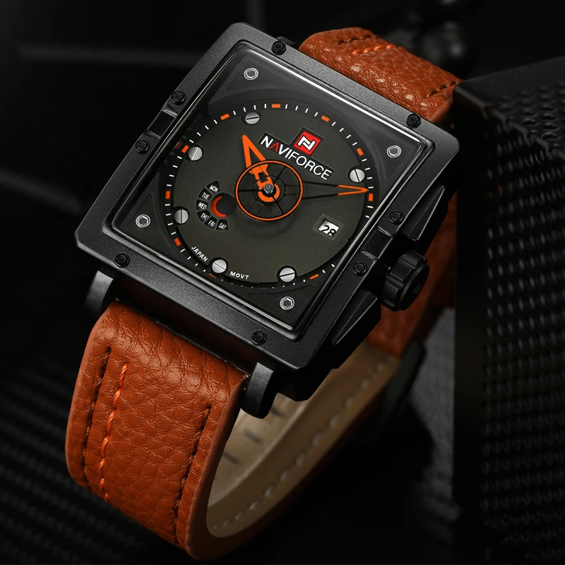 Часы NAVIFORCE мужские топовые брендовые Роскошные повседневные кварцевые для