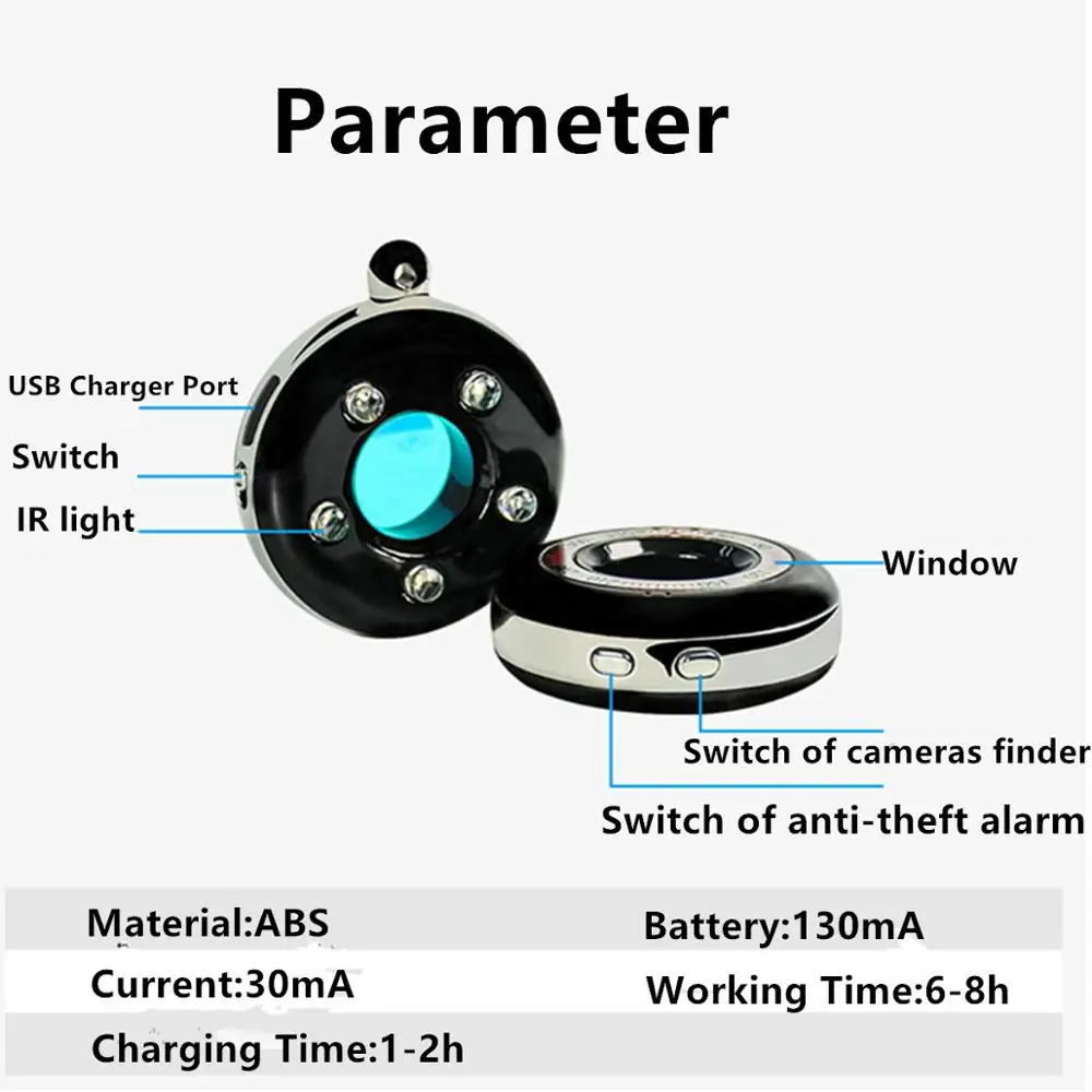 PRO Spy Cam Finder Hidden Spy Camera Detector Portable Pocket Sized Camera Finder Locates Hidden in Your House, Office..