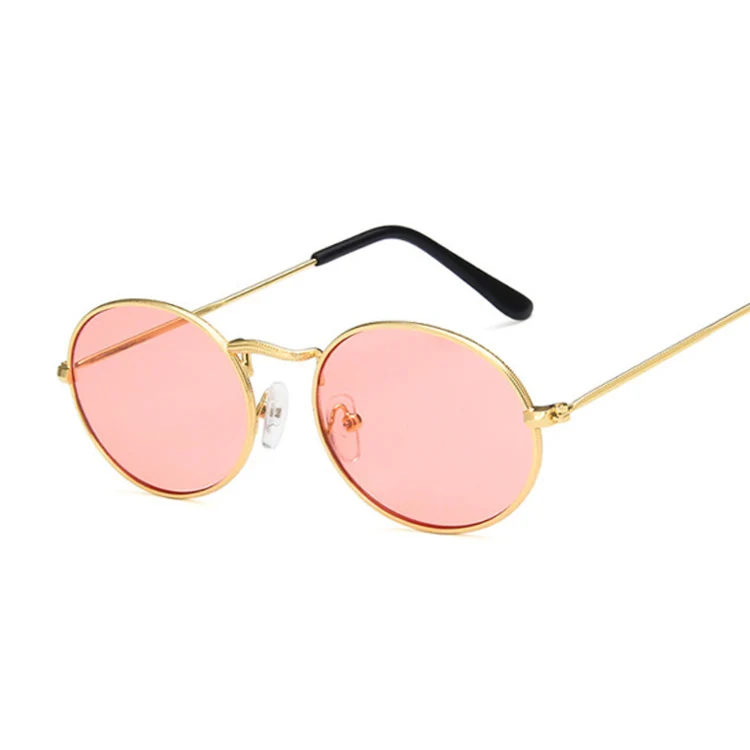 big round sunglasses Retro Oval Sunglasses Women 2019 Luxury Brand Designer Vintage Small Black Red Yellow Shades Sun Glasses Female Oculos UV400 best sunglasses for women Sunglasses