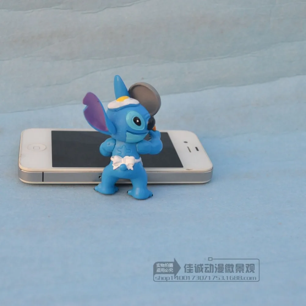 6 Pcs Lot 6 CM 2016 Kawaii Anime Kartun Lilo Stitch PVC Aksi