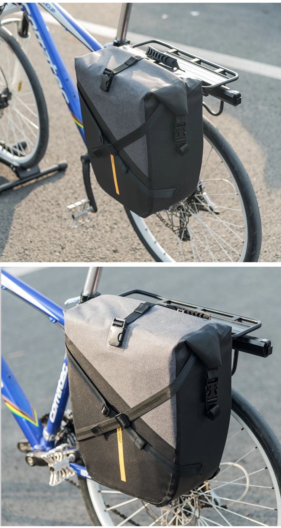 Discount CoolChange Cycling Bag Waterproof Large Capacity Bicycle Bag Nylon Rear Rack Seat Trunk Luggage Carrier Bag MTB Bike Accessories 19