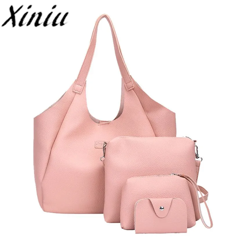 

Xiniu 4PC Composite Bags Four Set tote Bag women shoulder messenger woman shoulder New Arrival Women Handbag bag Drop shipping