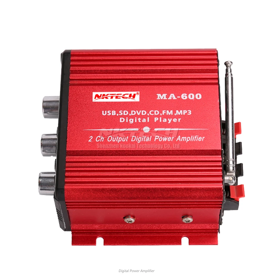 NKTECH MA 600 автомобильный усилитель мощности Мини ИК цифровой плеер HiFi стерео 2x25 Вт