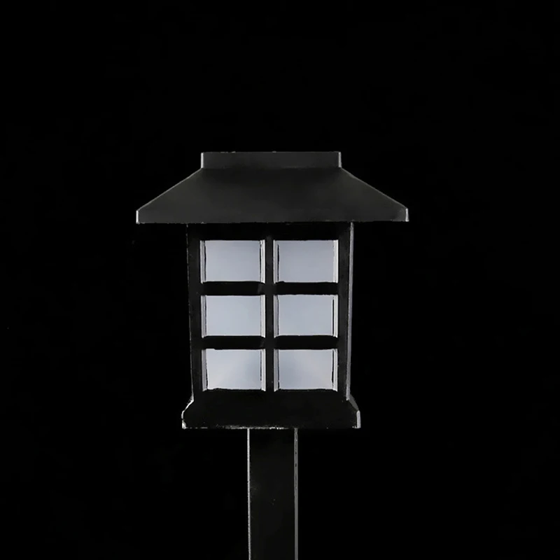 Outdoor Solar Powered Garden Pathway Street Light Sensor Retro Palace Lantern House Solar Lamp Waterproof with Solar Panel Light (16)