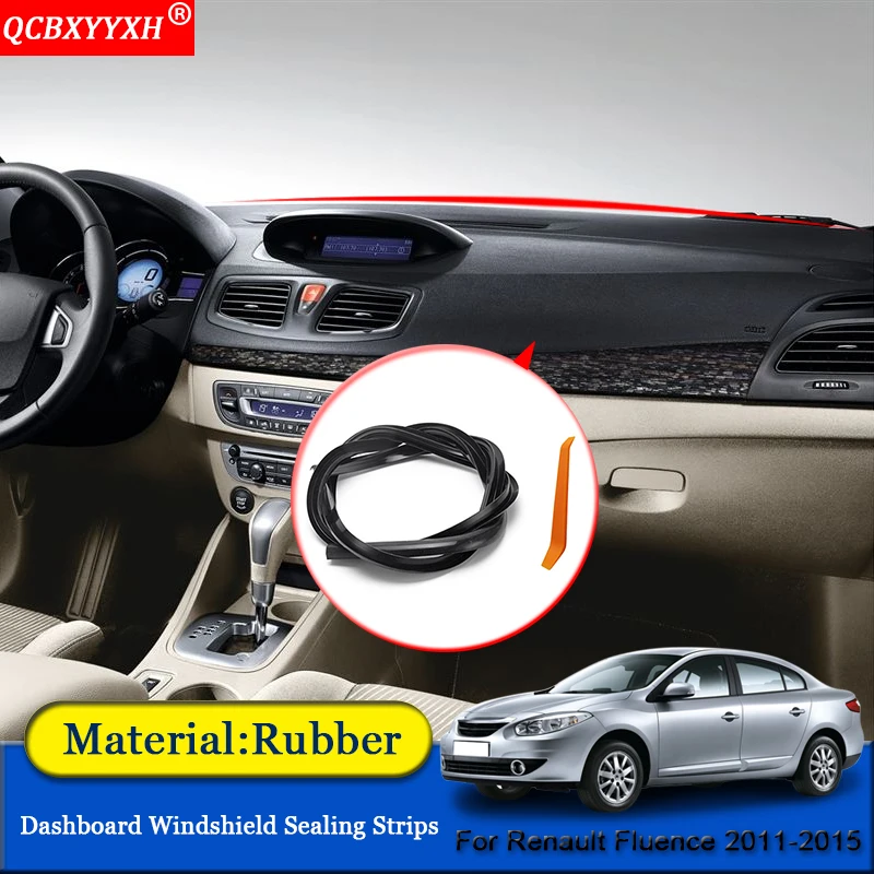 

QCBXYYXH Car-styling Rubber Anti-Noise Soundproof Dustproof Car Dashboard Windshield Sealing Strip For Renault Fluence 2011-2018