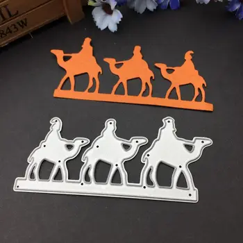 

1 Set DIY 10.2x4.5cm Desert Camel Metal Cutting Dies Stencil DIY Scrapbooking Album Stamp Paper Card Embossing Crafts Decor