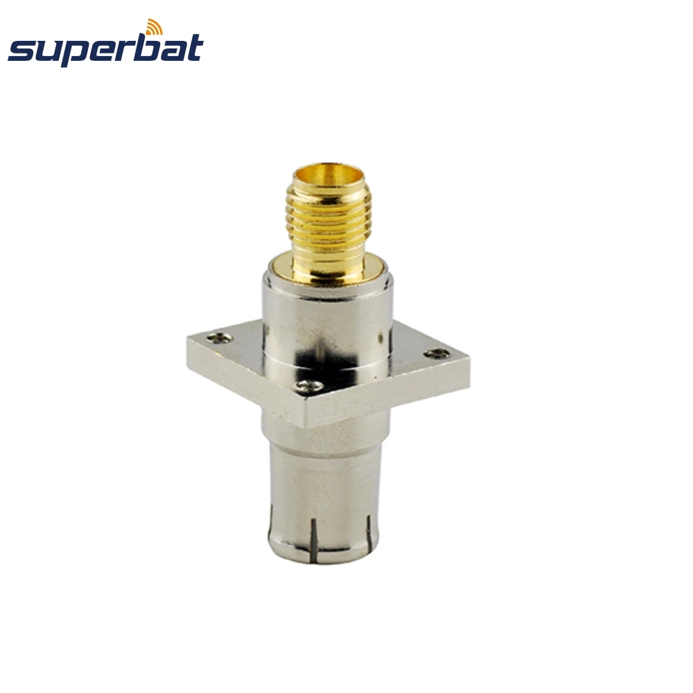 SMA to BNC Adapter Quick Push on Flange Straight RF Coaxial Connector