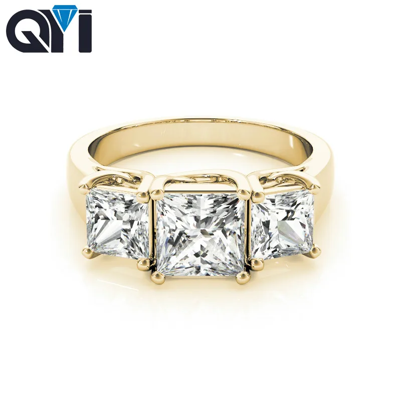 QYI 10k Yellow gold Rings Jewelry For Women 1.25 ct Three Stone Princess Square Zircon Fashion Birthday Present
QYI 10k Yellow gold Rings Jewelry For Women 1.25 ct Three Stone Princess Square Zircon Fashion Birthday Present