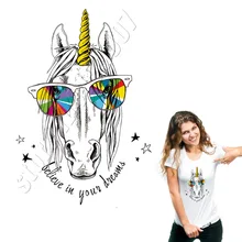 Лидер продаж теплообмена гладить на наклейки лошадь моющиеся DIY Accessorry на заказ модные маленькие большие парчи легко нашивки с принтом