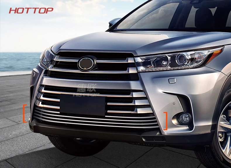 Передняя решетка из нержавеющей стали для гоночных грилей для Toyota Highlander стайлинга автомобилей